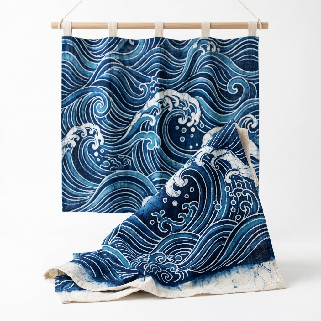 Batik Wandbehang — Ozean