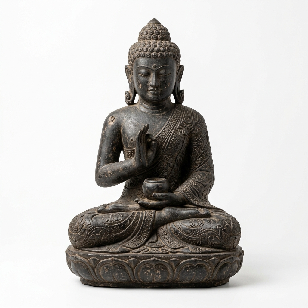 Sitzender Buddha — Vulkanstein