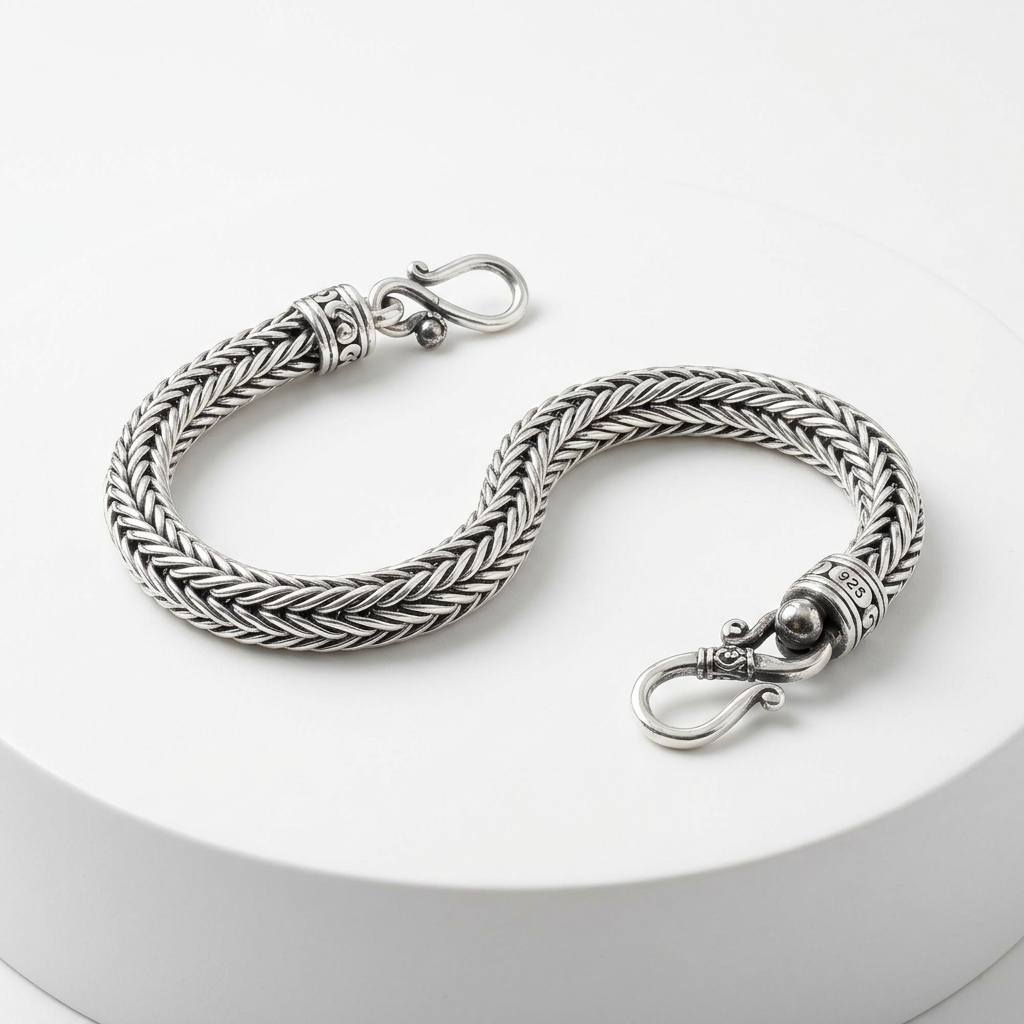 Silber-Armband — Bali Weave